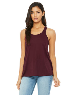 Bella+Canvas Ladies Flowy Racerback Tank B8800 | Maroon - Front