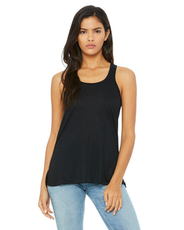 Bella+Canvas Ladies Flowy Racerback Tank B8800 | Black - Front