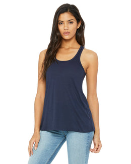 Bella+Canvas Ladies Flowy Racerback Tank B8800 | Midnight - Front