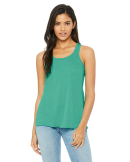Bella+Canvas Ladies Flowy Racerback Tank B8800 | Teal - Front