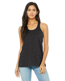 Bella+Canvas Ladies Flowy Racerback Tank B8800 | Dark Gry Heather - Front