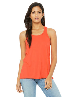 Bella+Canvas Ladies Flowy Racerback Tank B8800 | Coral - Front