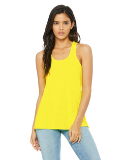 Bella+Canvas Ladies Flowy Racerback Tank B8800 | Neon Yellow - Front