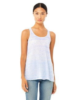 Bella+Canvas Ladies Flowy Racerback Tank B8800 | Blue Marble - Front