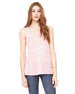 Bella+Canvas Ladies Flowy Racerback Tank B8800 | Red Marble - Front