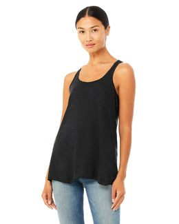 Bella+Canvas Ladies Flowy Racerback Tank B8800 | Black Heather - Front