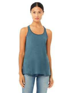 Bella+Canvas Ladies Flowy Racerback Tank B8800 | Hthr Deep Teal - Front