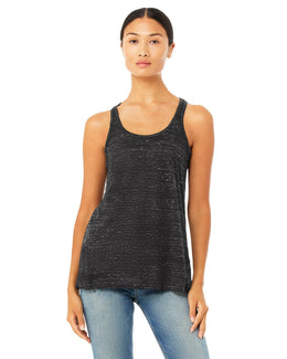 Bella+Canvas Ladies Flowy Racerback Tank B8800 | Black Marble - Front