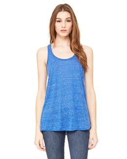 Bella+Canvas Ladies Flowy Racerback Tank B8800 | True Royal Mrble - Front