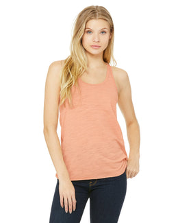 Bella+Canvas Ladies Flowy Racerback Tank B8800 | Peach Slub - Front