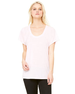 Bella+Canvas Ladies Flowy Raglan T-Shirt B8801 | Soft Pink - Front