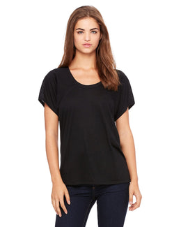 Bella+Canvas Ladies Flowy Raglan T-Shirt B8801 | Black - Front