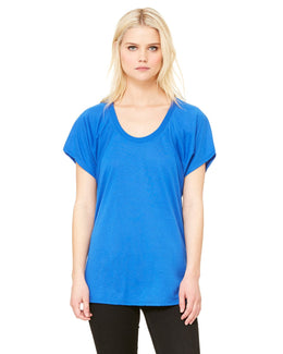 Bella+Canvas Ladies Flowy Raglan T-Shirt B8801 | True Royal - Front