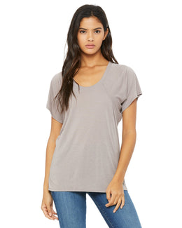 Bella+Canvas Ladies Flowy Raglan T-Shirt B8801 | Pebble - Front