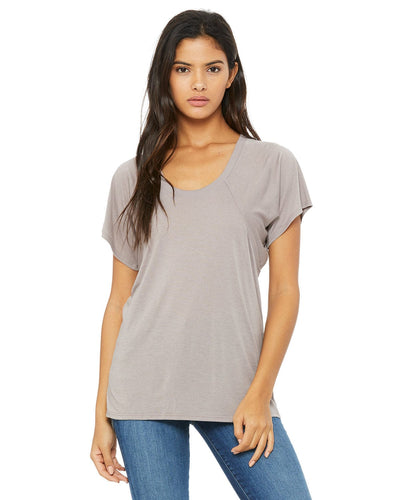 Bella+Canvas Ladies Flowy Raglan T-Shirt B8801 | Pebble - Front