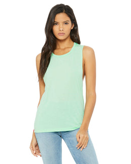 Bella+Canvas Ladies Flowy Scoop Muscle Tank B8803 | Mint - Front