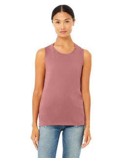 Bella+Canvas Ladies Flowy Scoop Muscle Tank B8803 | Mauve - Front