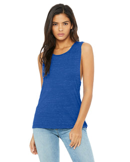 Bella+Canvas Ladies Flowy Scoop Muscle Tank B8803 | True Royl Marble - Front