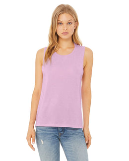 Bella+Canvas Ladies Flowy Scoop Muscle Tank B8803 | Lilac - Front
