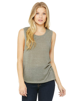 Bella+Canvas Ladies Flowy Scoop Muscle Tank B8803 | Stone Marble - Front