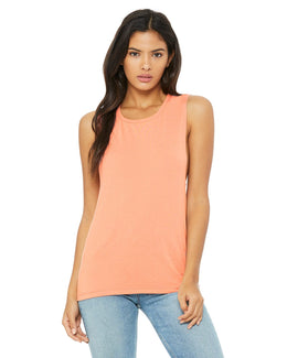 Bella+Canvas Ladies Flowy Scoop Muscle Tank B8803 | Sunset - Front