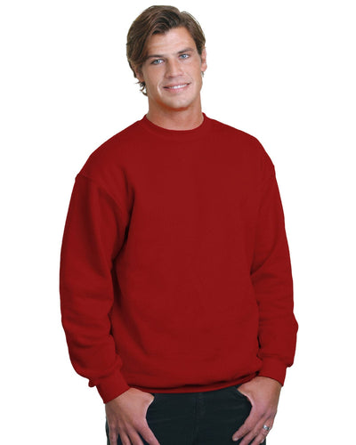 Bayside USA Made Crewneck Fleece BA1102 | Cardinal - Front