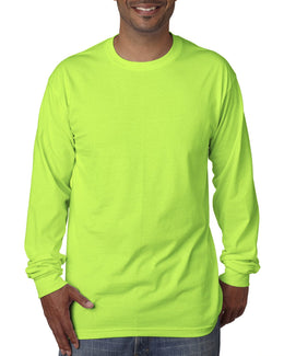 Bayside USA Made Long Sleeve T-Shirt BA5060 | Lime - Front