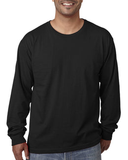 Bayside USA Made Long Sleeve T-Shirt BA5060 | Black - Front