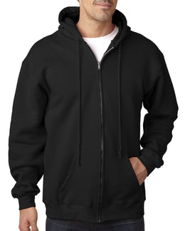 Bayside USA Made Hooded Full-Zip Fleece BA900 | Black - Front