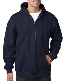 Bayside USA Made Hooded Full-Zip Fleece BA900 | Navy - Front