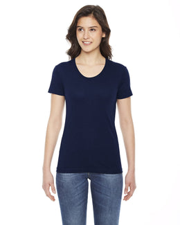 American Apparel Ladies Poly-Cotton Short Sleeve Crewneck BB301W | Navy - Front