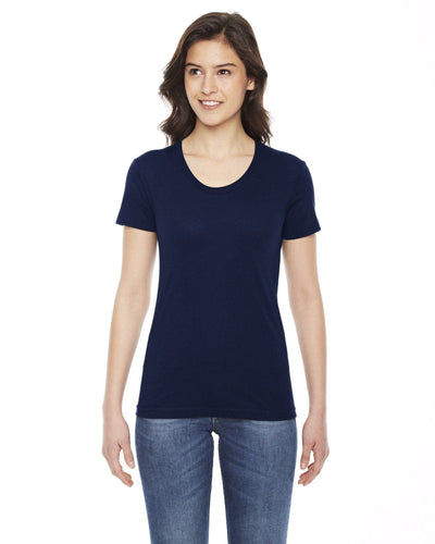 American Apparel Ladies Poly-Cotton Short Sleeve Crewneck BB301W | Navy - Front