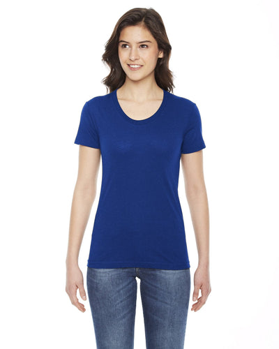 American Apparel Ladies Poly-Cotton Short Sleeve Crewneck BB301W | Lapis - Front