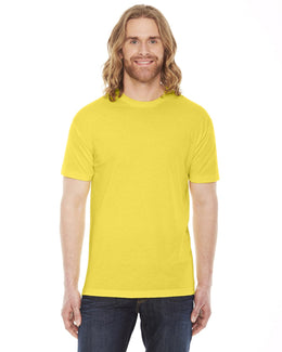 American Apparel Unisex Poly-Cotton Short Sleeve Crewneck BB401W | Sunshine - Front