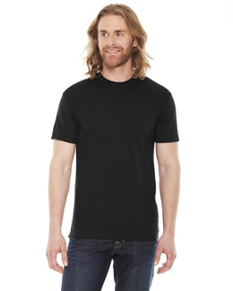 American Apparel Unisex Poly-Cotton Short Sleeve Crewneck BB401W | Black - Front