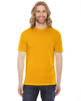 American Apparel Unisex Poly-Cotton Short Sleeve Crewneck BB401W | Gold - Front