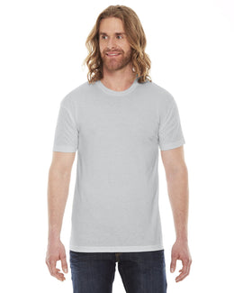 American Apparel Unisex Poly-Cotton Short Sleeve Crewneck BB401W | New Silver - Front