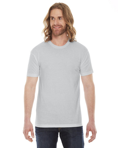 American Apparel Unisex Poly-Cotton Short Sleeve Crewneck BB401W | New Silver - Front
