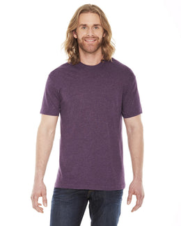 American Apparel Unisex Poly-Cotton Short Sleeve Crewneck BB401W | Heather Plum - Front