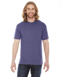 American Apparel Unisex Poly-Cotton Short Sleeve Crewneck BB401W | Hthr Imp Purple - Front