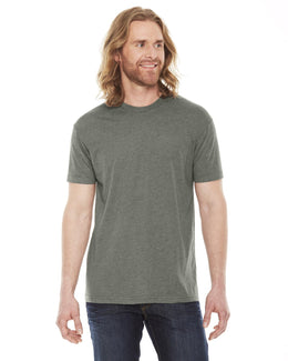 American Apparel Unisex Poly-Cotton Short Sleeve Crewneck BB401W | Hthr Lieutenant - Front