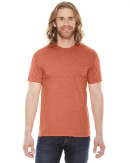 American Apparel Unisex Poly-Cotton Short Sleeve Crewneck BB401W | Heather Orange - Front