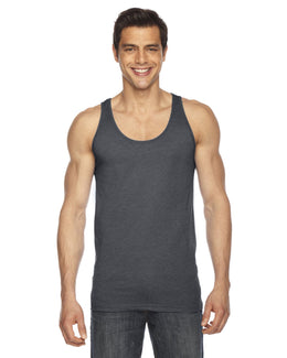 American Apparel Unisex Poly-Cotton Tank BB408W | Asphalt - Front