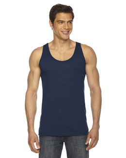 American Apparel Unisex Poly-Cotton Tank BB408W | Navy - Front