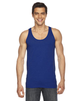 American Apparel Unisex Poly-Cotton Tank BB408W | Lapis - Front