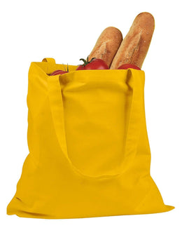 BAGedge 6 oz. Canvas Grocery Tote Bag BE007 | Yellow - Front