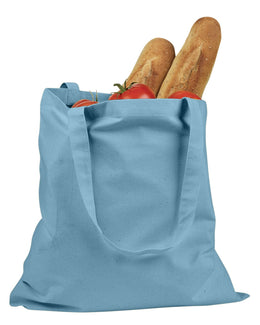 BAGedge 6 oz. Canvas Grocery Tote Bag BE007 | Sky Blue - Front