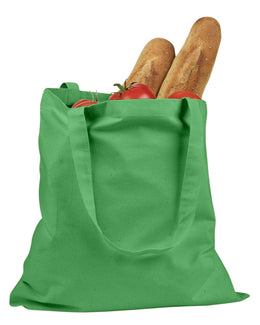 BAGedge 6 oz. Canvas Grocery Tote Bag BE007 | Kelly Green - Front