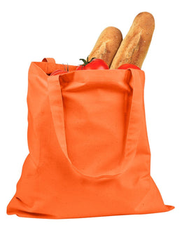 BAGedge 6 oz. Canvas Grocery Tote Bag BE007 | Orange - Front