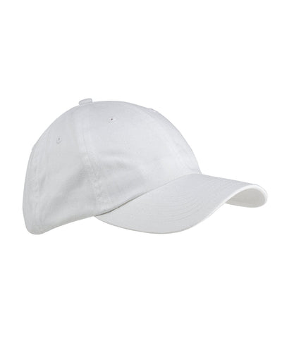 Big Accessories Brushed Cotton Twill Cap BX001 | White - Front